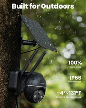 Load image into Gallery viewer, 4G LTE Solar-Powered Outdoor Camera with 2K Night Vision &amp; 360° PTZ Flexibility