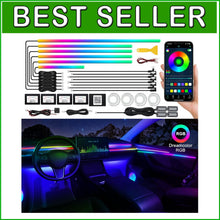 Load image into Gallery viewer, 593 LEDs RGB Car Interior Light Strip - Wireless App Control &amp; Sound Active Fun