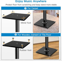 Load image into Gallery viewer, Elegant Black Floor Speaker Stands for Klipsch &amp; Yamaha - Ideal for Home Audio