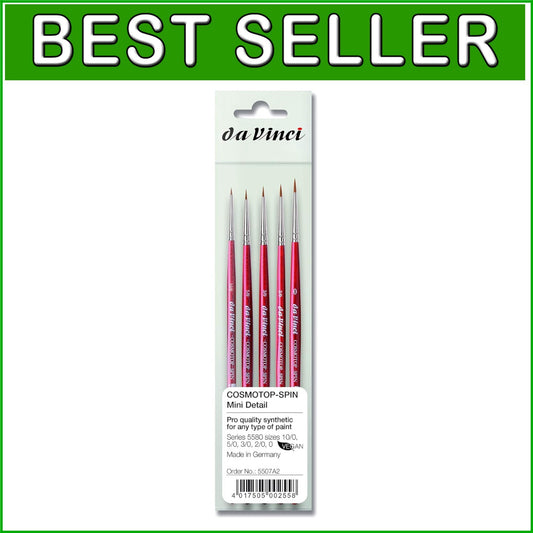 Eco-Friendly 5 Count Miniature Detail Brushes - Perfect for Watercolor & Acrylic