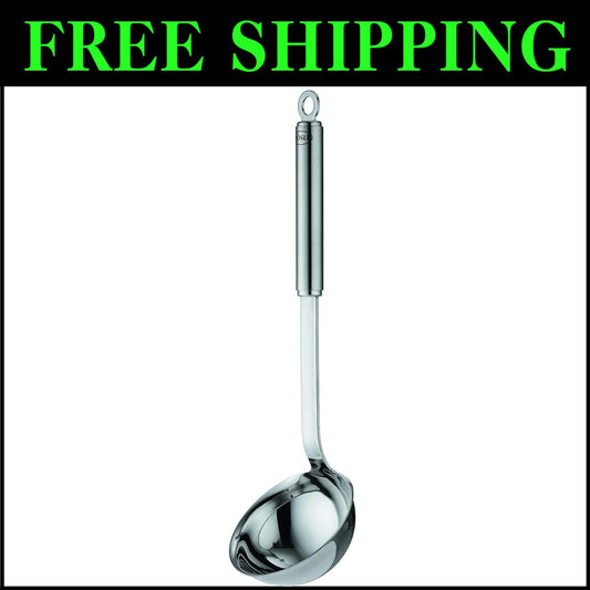 5.4-Ounce Stainless Steel Serving Ladle with Rounded Handle - Elegant Design