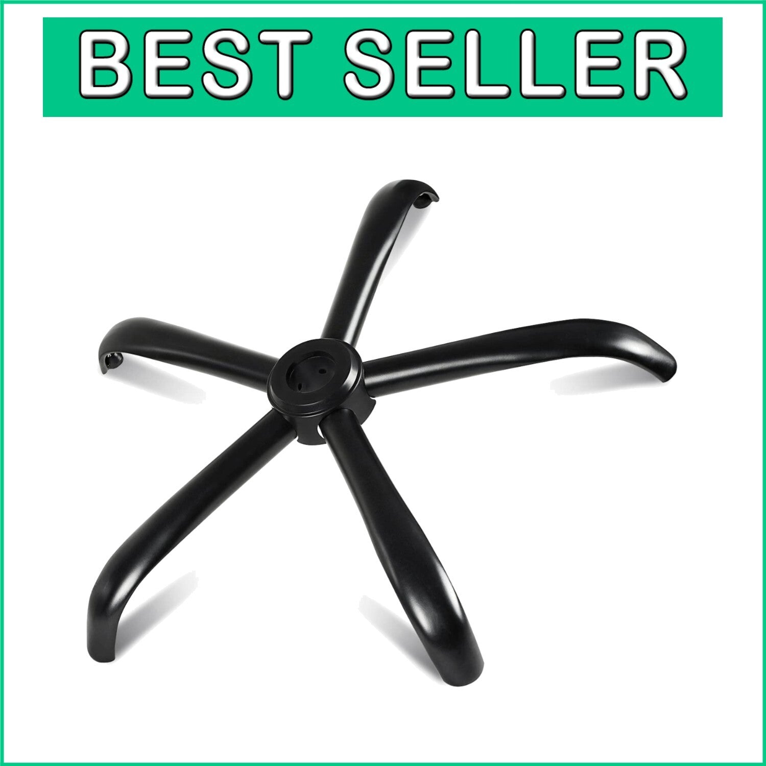 Durable 70 cm Office Chair Base Replacement - Secure and Stylish in Matte Black