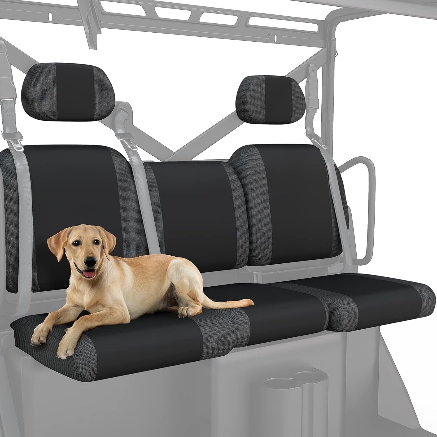 Scratch-Resistant UTV Seat Cover Set with Headrest for Polaris Ranger XP 1000