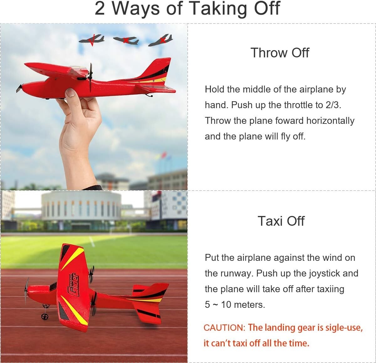 Beginner-Friendly Remote Control Airplane - 2.4GHz & Self-Stabilization System