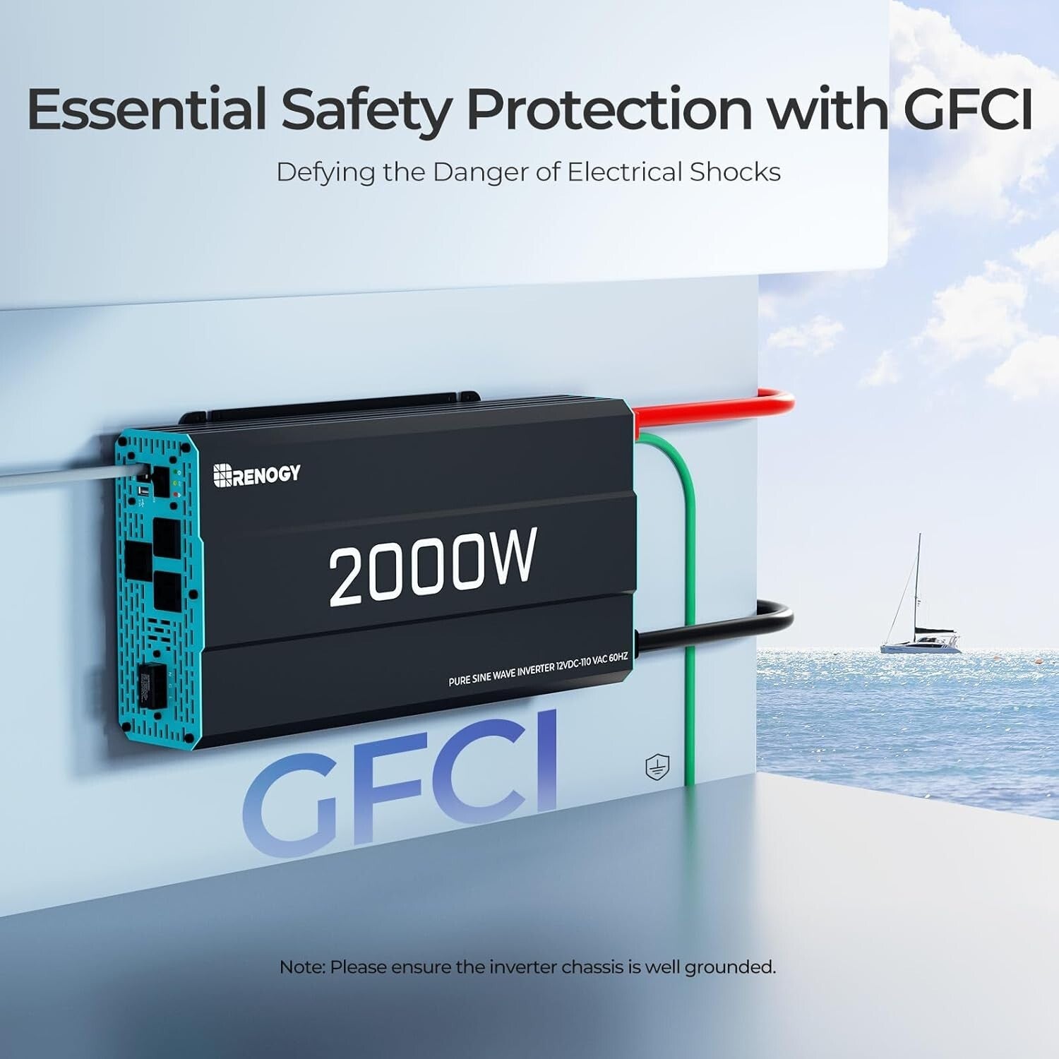 Powerful 2000W DC to AC Converter for Off-Grid Solar – USB & Remote Control