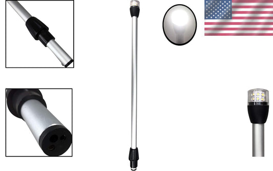 Waterproof 22-Inch Stern Light Pole Replacement for Pontoon & Yacht Safety
