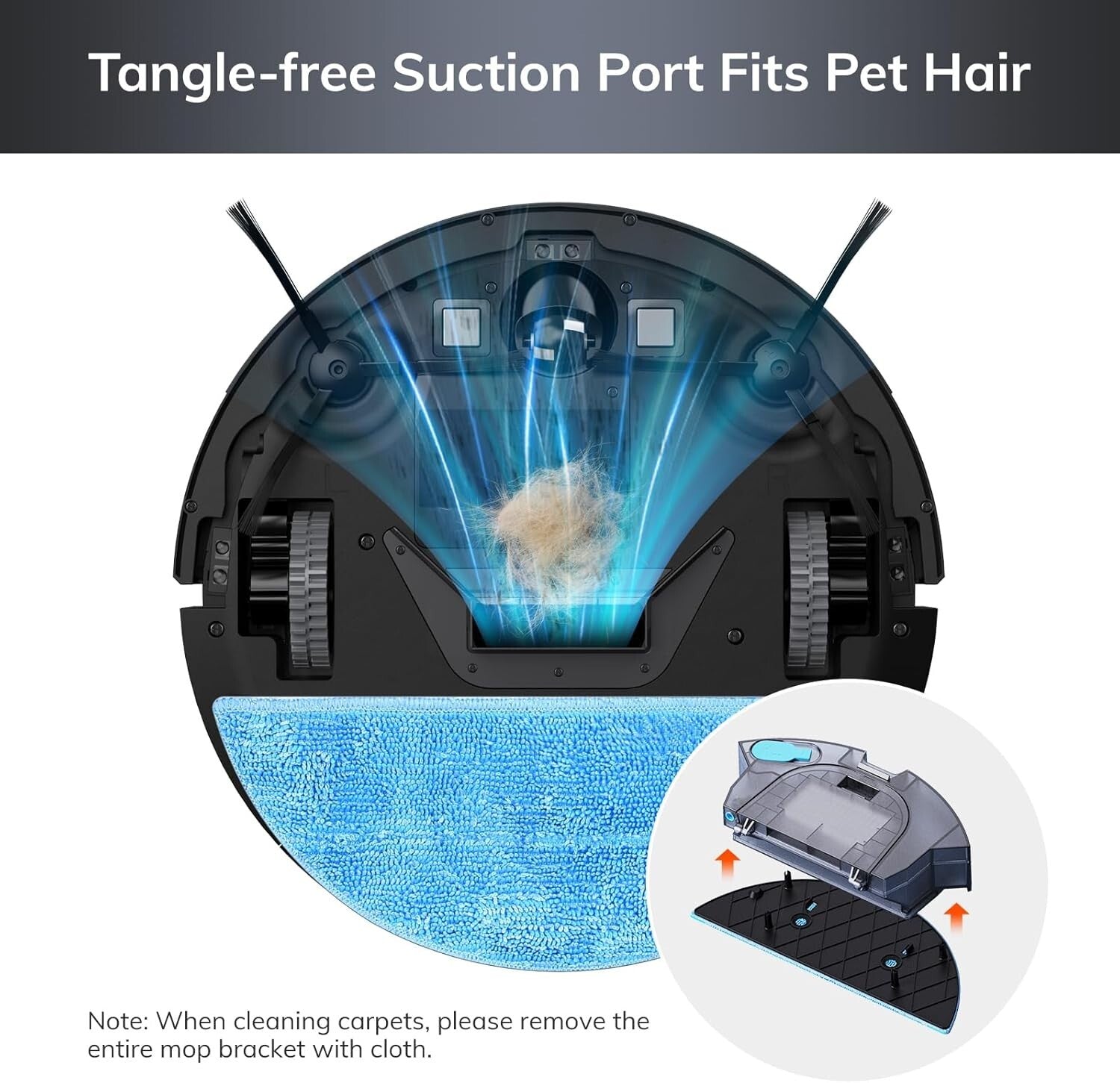 Advanced V9 Robot Cleaner: 3000Pa Suction, Tangle-Free For Effortless Cleanings