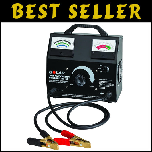 Solar Carbon Pile Tester - 1000 Amps for Fast Battery & Alternator Assessments