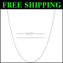 Load image into Gallery viewer, 925 Sterling Silver Dainty Box Chain Necklace 1mm - Waterproof &amp; Hypoallergenic