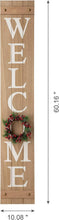 Load image into Gallery viewer, Charming Wooden Welcome Sign with Interchangeable Floral Wreaths for All Seasons