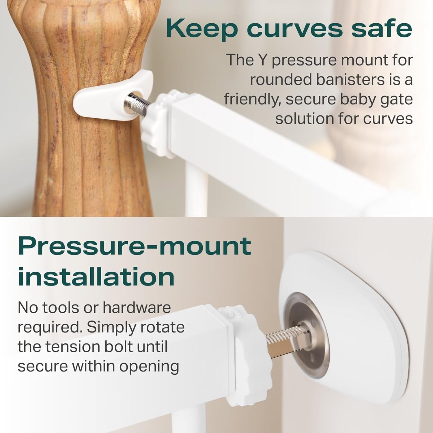 Mom's Choice Winner: Durable Extra Wide Child & Pet Safety Gate (57" Max)