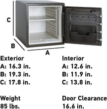 Load image into Gallery viewer, Home Security Fireproof Safe, Digital Keypad &amp; Organizational Shelf - 1.23 Cu Ft