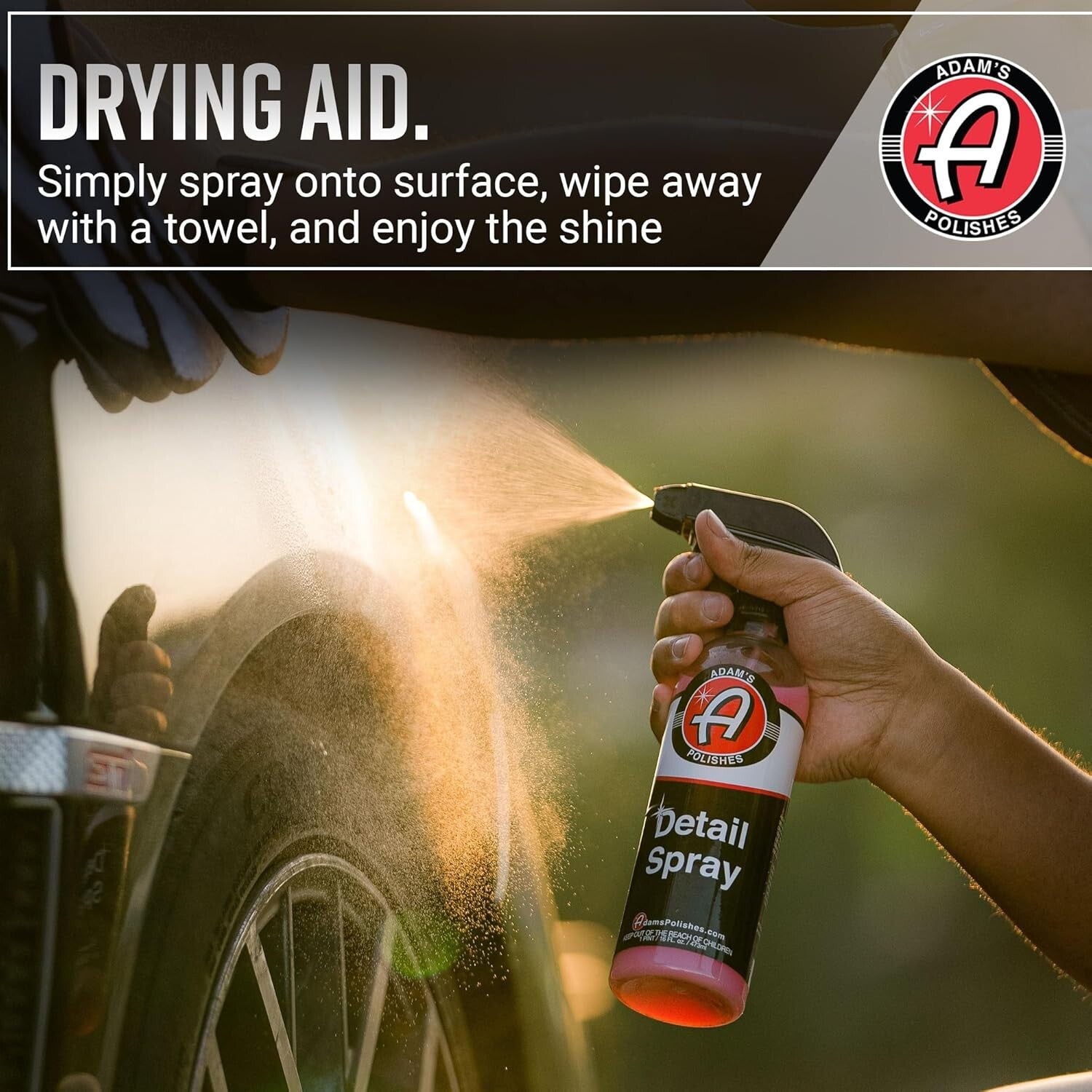 Adam's 5-Gallon Detail Spray: Premium Polish & Wax Booster for Stunning Shine
