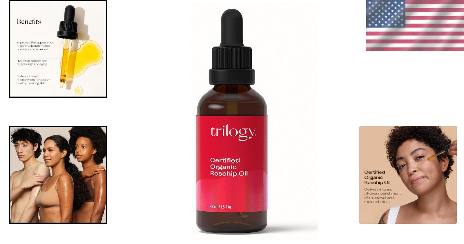 Certified Organic Cold-Pressed Rosehip Oil for Scars & Stretch Marks - 45ml