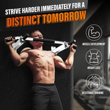 Load image into Gallery viewer, Compact Wall Mounted Pull Up Bar with Multi-Grip Options - Home Workout