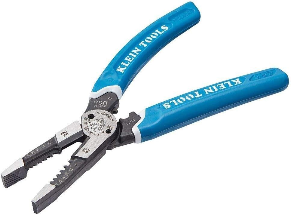Versatile Wire Stripper, Cutter & Crimper Tool for 8-20 AWG Wire - Made in USA