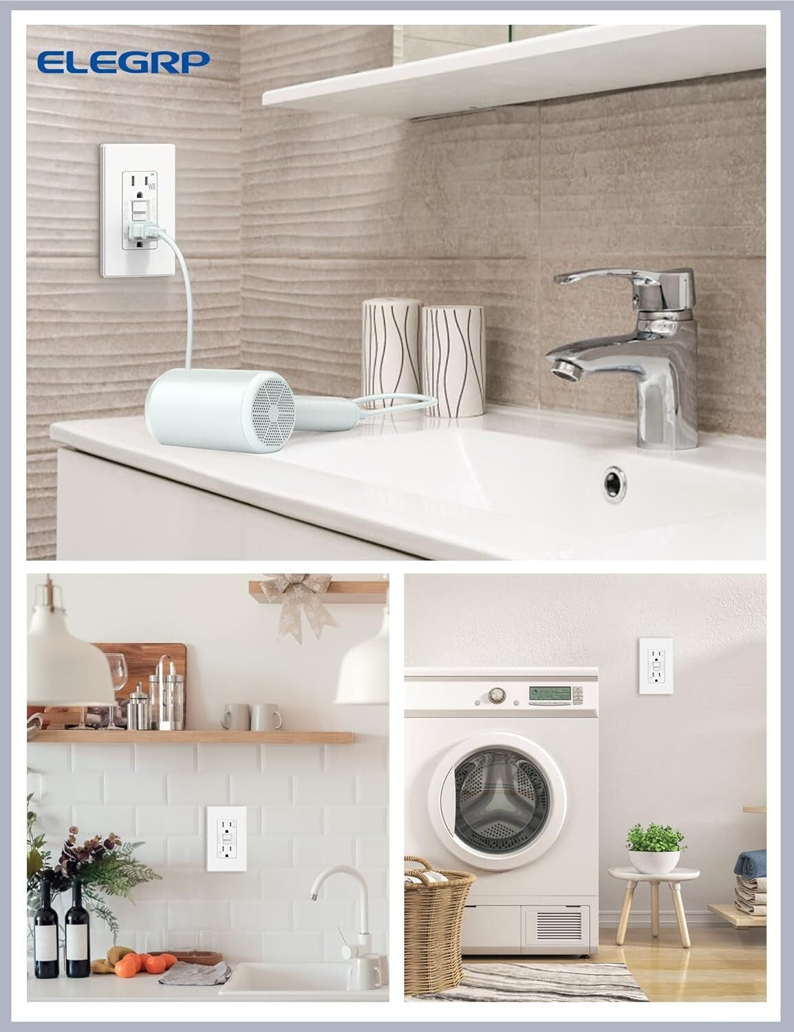 15 Amp Outdoor GFCI Outlet - Self-Testing, Tamper & Weather Resistant, 10 Pack