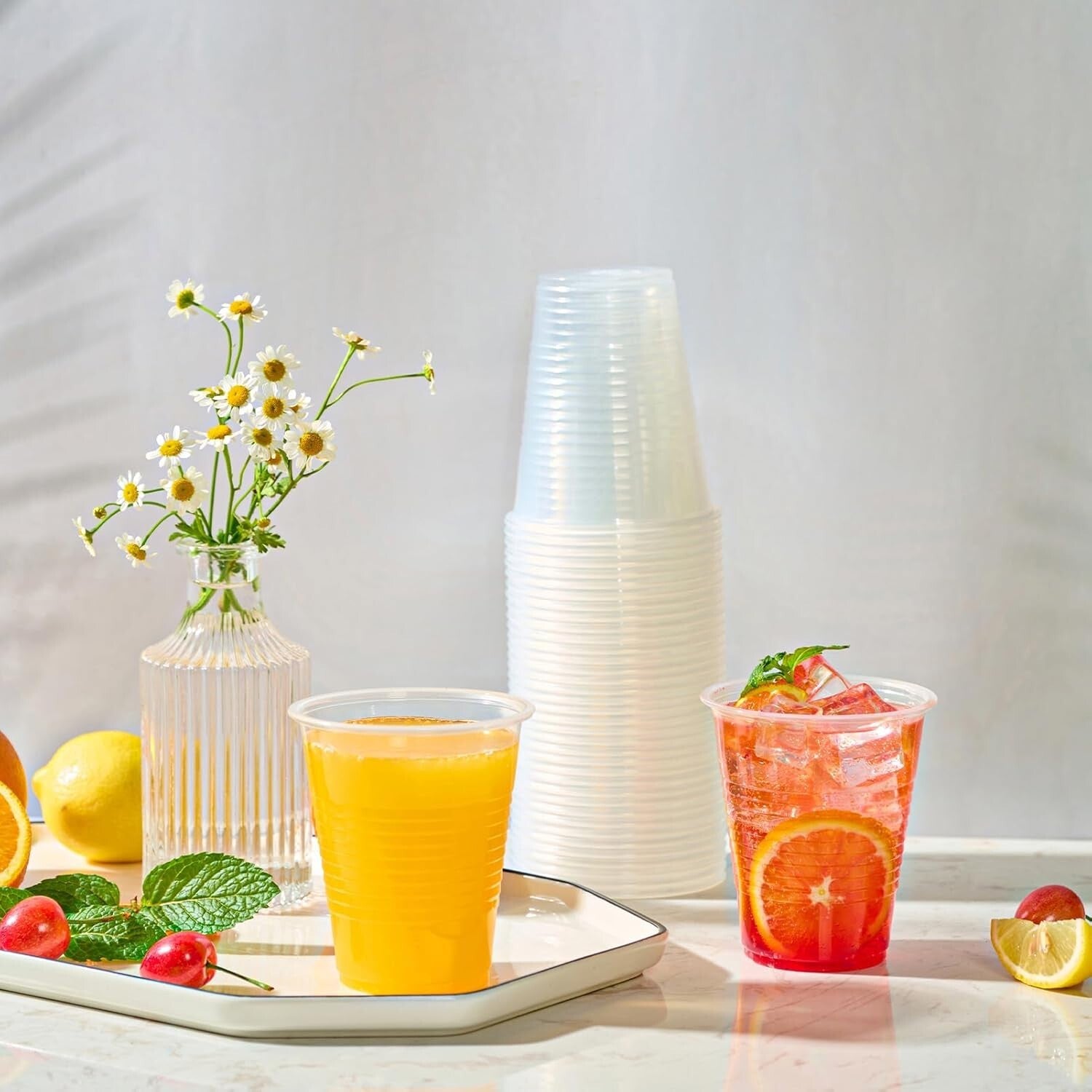 Versatile 2000-Pack Clear Drinking Cups - Ideal for Juices, Sodas, and More
