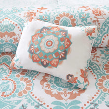 Load image into Gallery viewer, Vibrant Aqua Boho Comforter Set with Complete Sheet Set - 8 Pieces, Queen Size