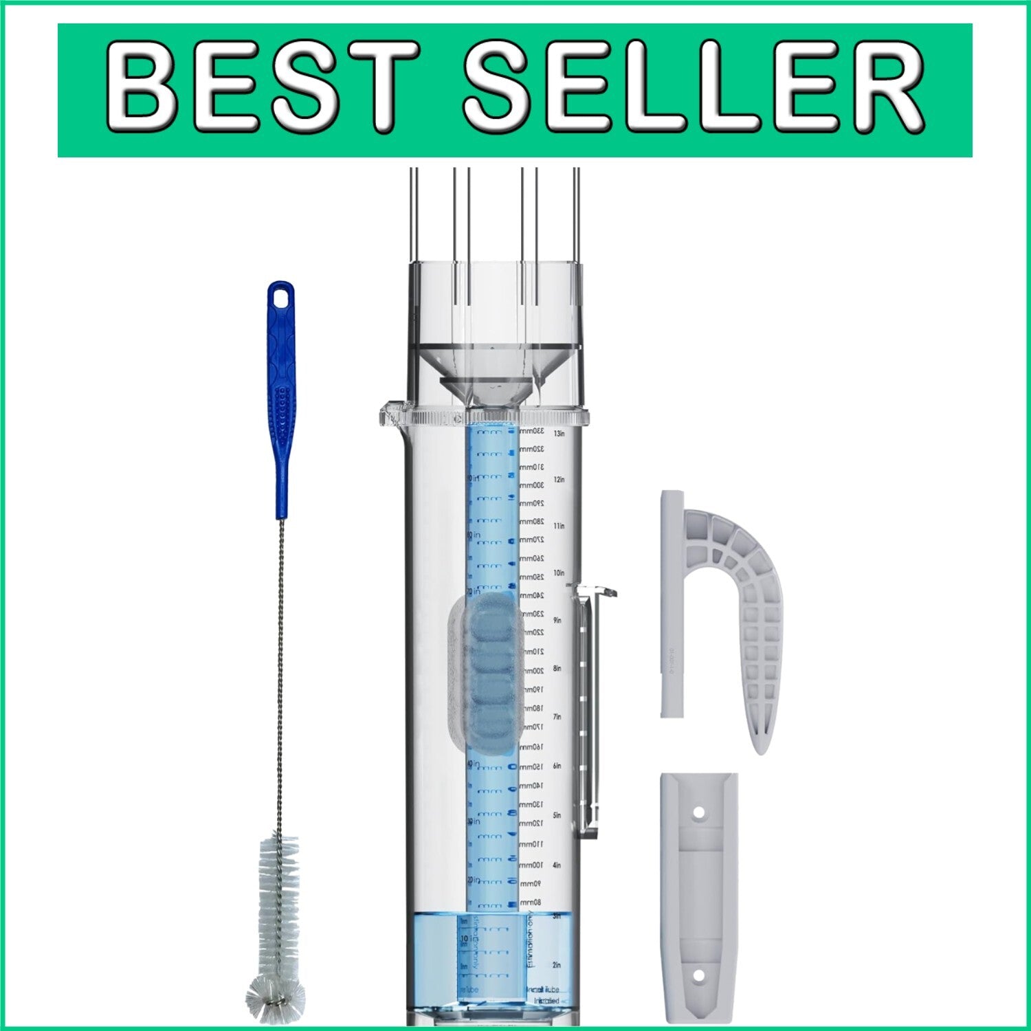 Easy-Use Professional Rain & Snow Gauge - Large 13.5” Capacity, Durable Design