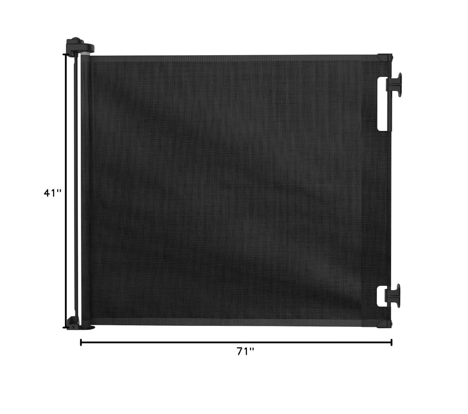 41" Tall Retractable Baby Gate for Indoor/Outdoor Use - Easy Install & Secure