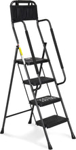 Load image into Gallery viewer, 330 lbs Folding Step Stool with Handrails &amp; Tool Bag for Safety and Convenience