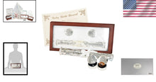 Load image into Gallery viewer, Rosewood Baby Memory Set with Engraved Silver Birth Certificate Holder &amp; Boxes