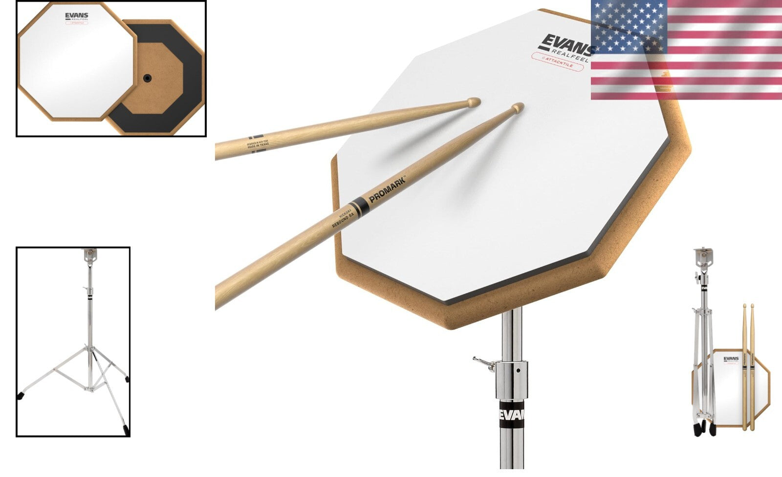 RealFeel Attacktile 10-Inch Drum Practice Pad - Enhanced Techniques Anywhere
