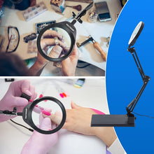 Load image into Gallery viewer, Versatile 2-in-1 10X Magnifying Lamp - Ideal for Sewing, Crafting, and Reading