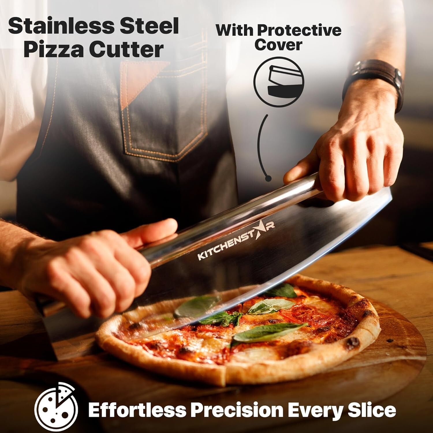 16-Inch Cordierite Pizza Stone with Peel, Cutter & Brush - Perfect for Oven