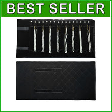 Load image into Gallery viewer, Compact Velvet Jewelry Roll Travel Bag - 16 Holder for Necklaces and Bracelets
