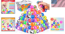 Load image into Gallery viewer, Soft Squishy Fidget Balls - 128 Pack of Anti-Anxiety Stress Relievers for Adults