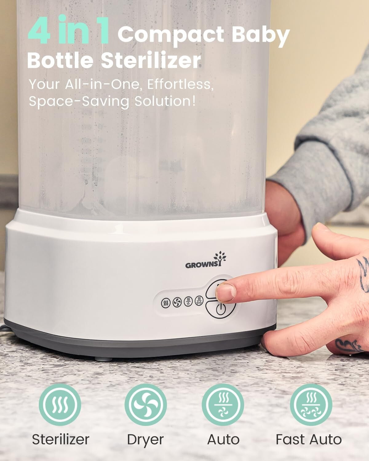 Efficient Baby Bottle Sterilizer & Dryer - Hassle-Free Hygiene for New Parents