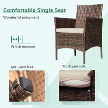 Load image into Gallery viewer, Elegant Brown and Beige Patio Furniture Set - Loveseat, Chairs &amp; Table Included