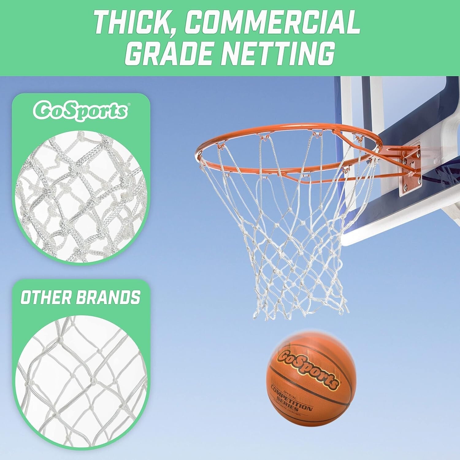 All-Weather 18'' Basketball Rim with Mounting Bracket - Perfect Replacement