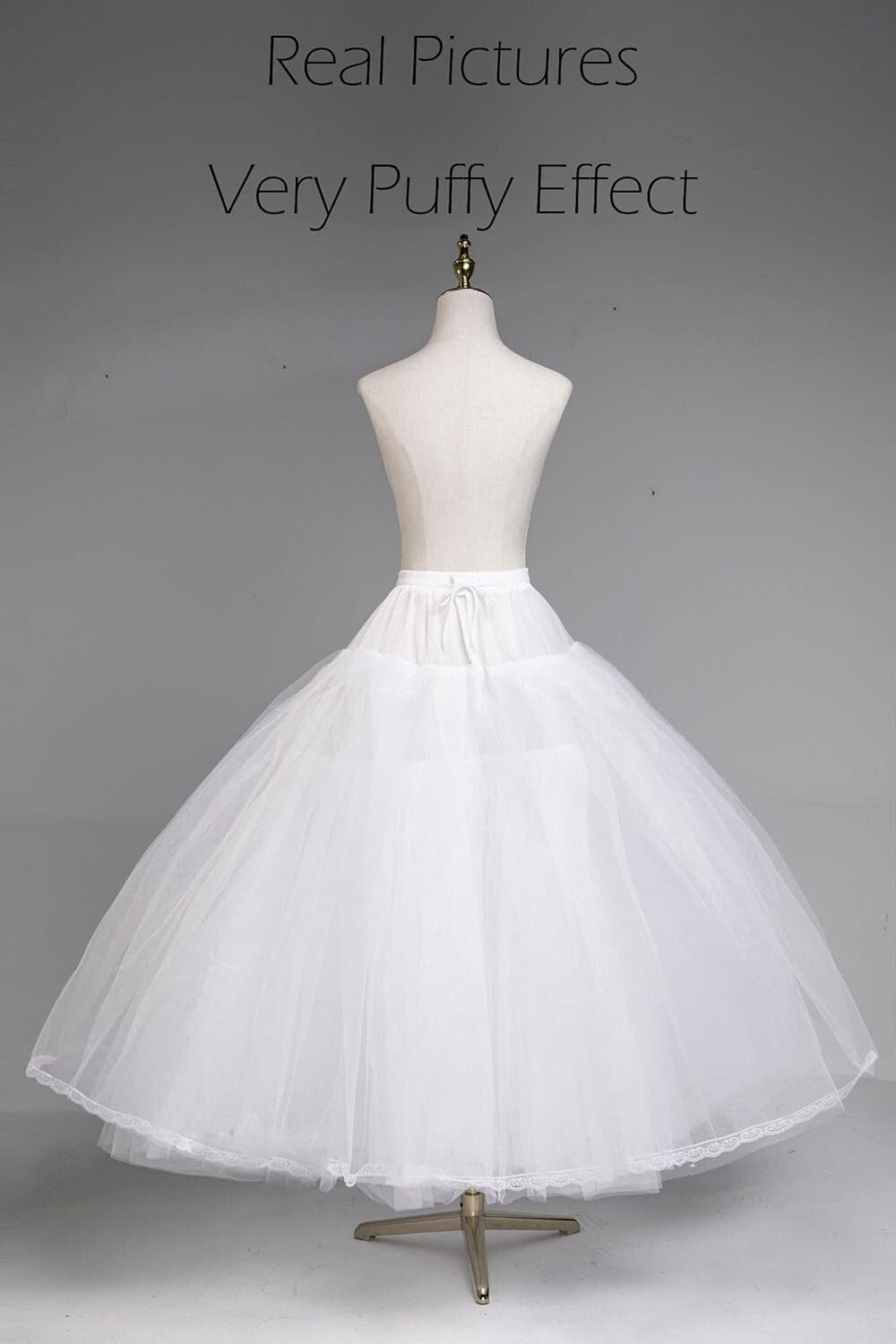 Puffy 8-Layer Tulle Petticoat for Weddings - Adjustable Fit, Comfort & Style