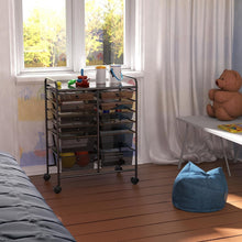 Load image into Gallery viewer, Versatile 12 Drawer Utility Cart with Locking Wheels - Perfect for Crafting