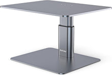 Load image into Gallery viewer, Compact Adjustable Monitor Stand in Space Grey - Ergonomic Design for Comfort
