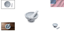 Load image into Gallery viewer, Rough Interior Large Marble Mortar and Pestle - Superior Grinding Experience