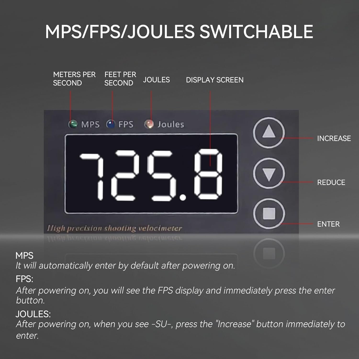 High-Sensitivity Rifle & Archery Speed Tester - Ballistic Chronograph with LCD