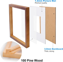 Load image into Gallery viewer, Versatile 11x11 Frames with Plexiglass - 4-Pack for Wall and Tabletop Mounting
