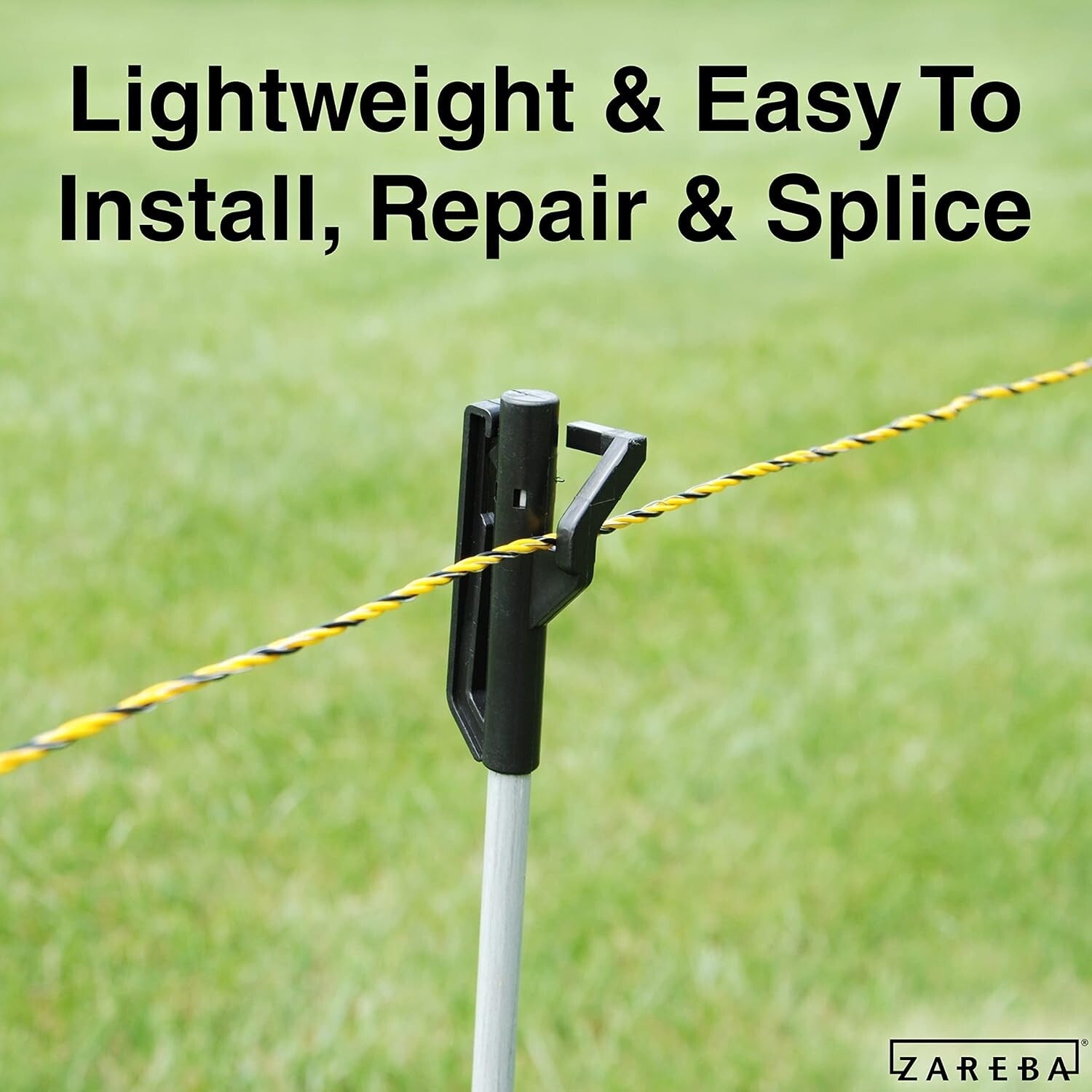 1,320 Feet Yellow Electric Fence Polywire - Easy Install for Temporary Fencing