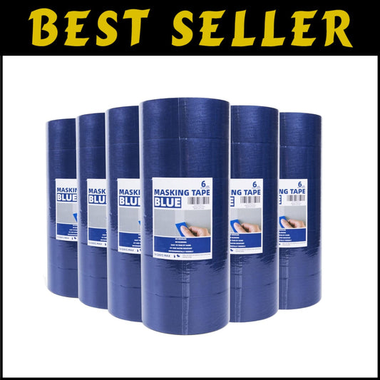 Blue Crepe Paper Painters Tape - Easy Tear, UV Resistant for Precise Painting
