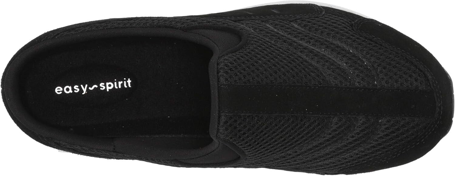 Orthotic-Friendly Women's Black Suede Slip-On Mules for All-Day Comfort