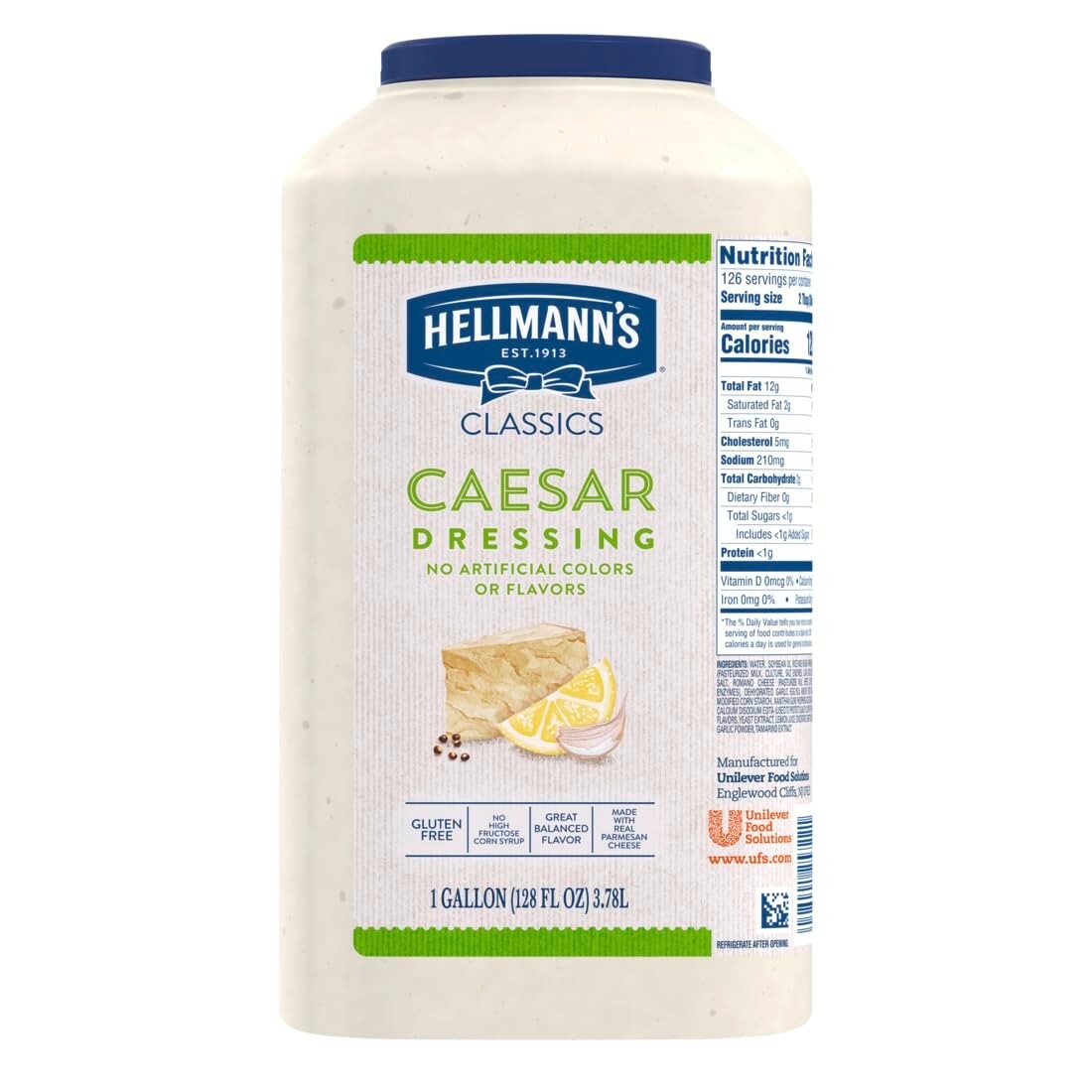 Creamy Gluten-Free Caesar Salad Dressing - 128 Fl Oz for Culinary Excellence