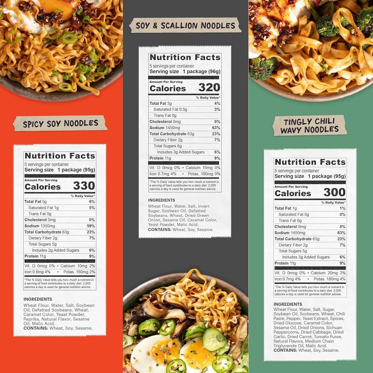 David Chang's Flavorful Ramen Noodle Variety Pack - Vegan & 25% Fewer Calories
