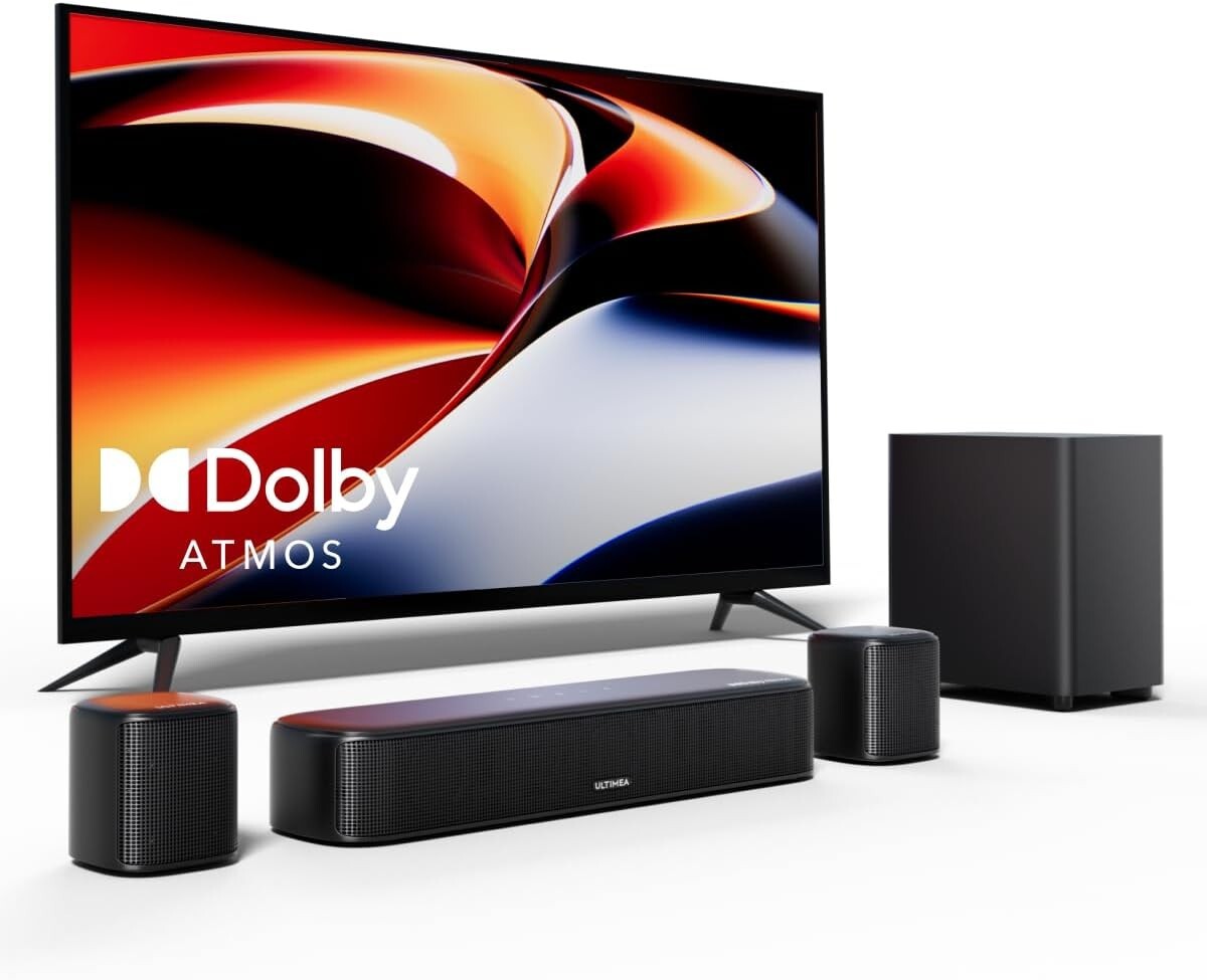 Dolby Atmos 5.1 Surround Sound Bar with Subwoofer & Surround Speakers - Aura ...