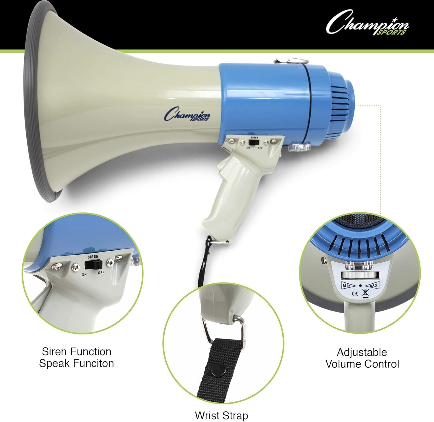 Compact Megaphone with Adjustable Power - Ideal for Emergencies and Gatherings
