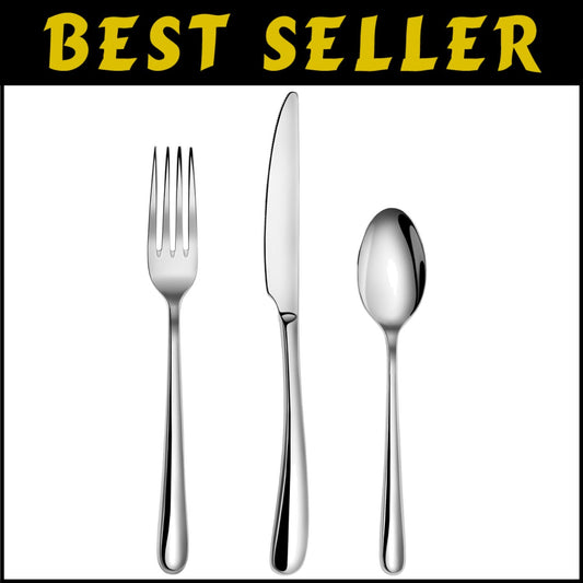 Rain II Mirror Finish Stainless Steel Flatware - Service for 12, 36-Piece Set