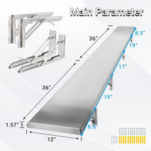 Load image into Gallery viewer, Stainless Steel Drop-Down Serving Window Shelf - Foldable and Versatile